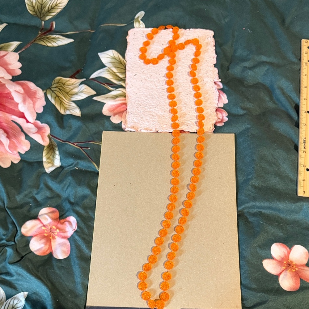 Vibrant Orange Beaded Necklace